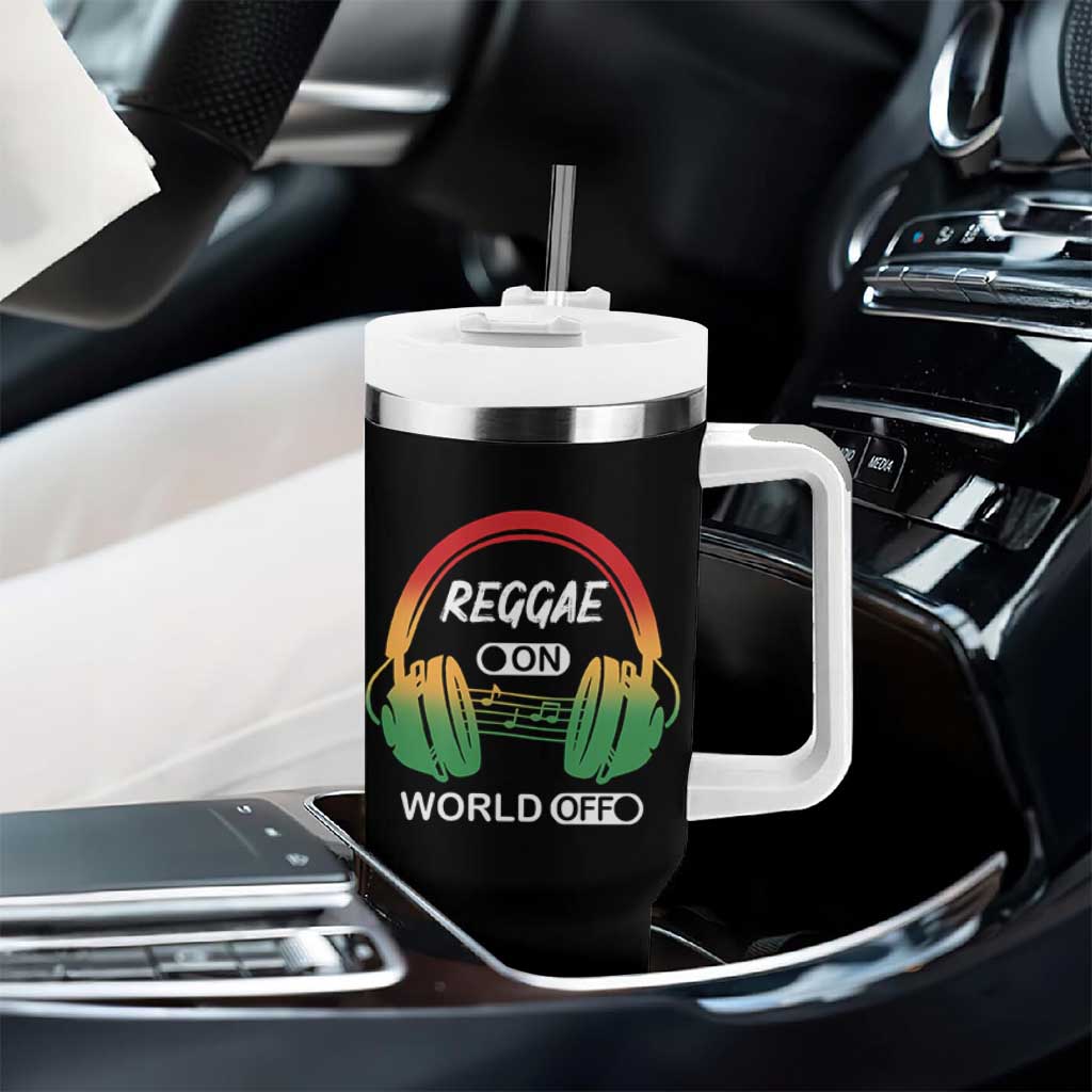 Reggae On World Off Tumbler With Handle Reggae King Music Rastafarian - Wonder Print Shop