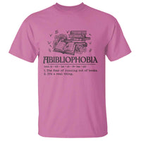 Funny Reading T Shirt Abibliophobia Bookworm Reader Butterfly Flower - Wonder Print Shop