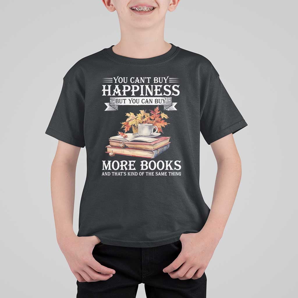 Funny Reading Lover T Shirt For Kid You Can't buy Happiness But You Can Buy More Books - Wonder Print Shop