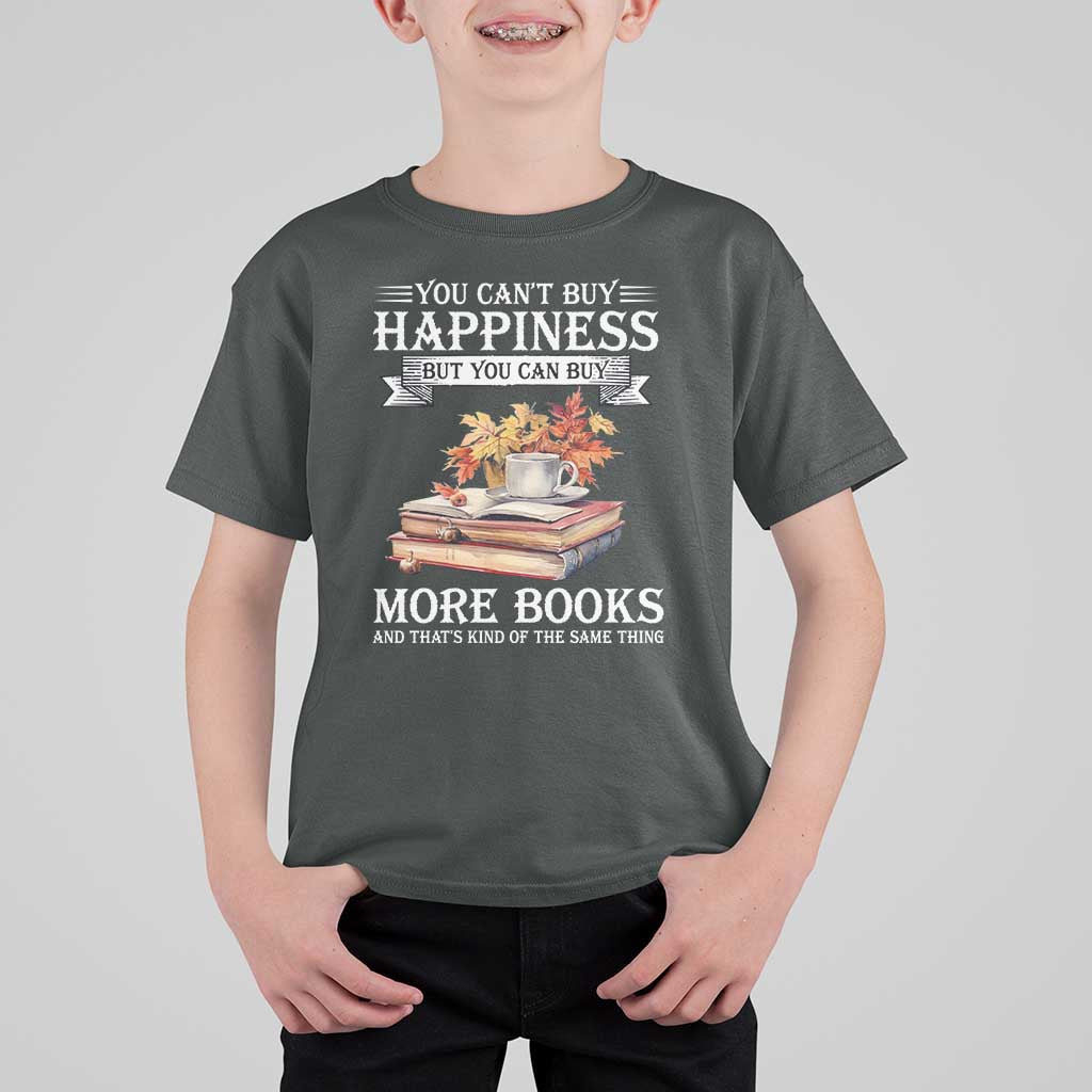 Funny Reading Lover T Shirt For Kid You Can't buy Happiness But You Can Buy More Books - Wonder Print Shop