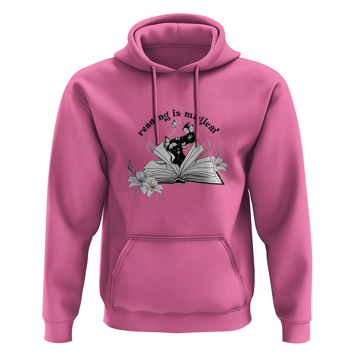 Funny Book Lover Hoodie Reading Is Magical Black Magic - Wonder Print Shop