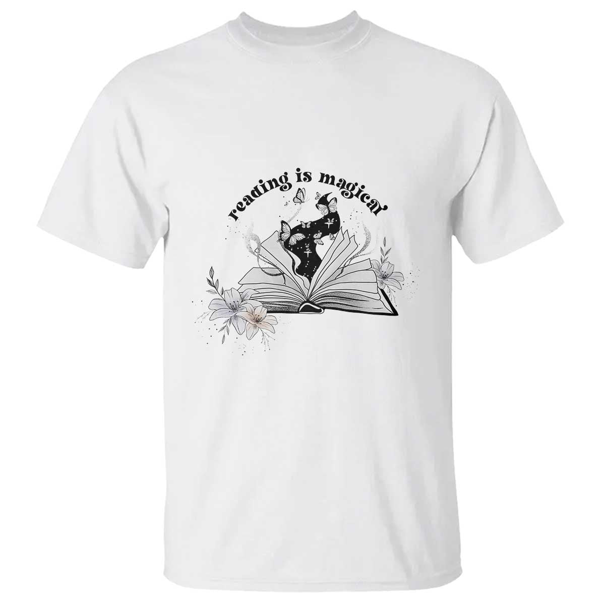 Funny Book Lover T Shirt Reading Is Magical Black Magic - Wonder Print Shop