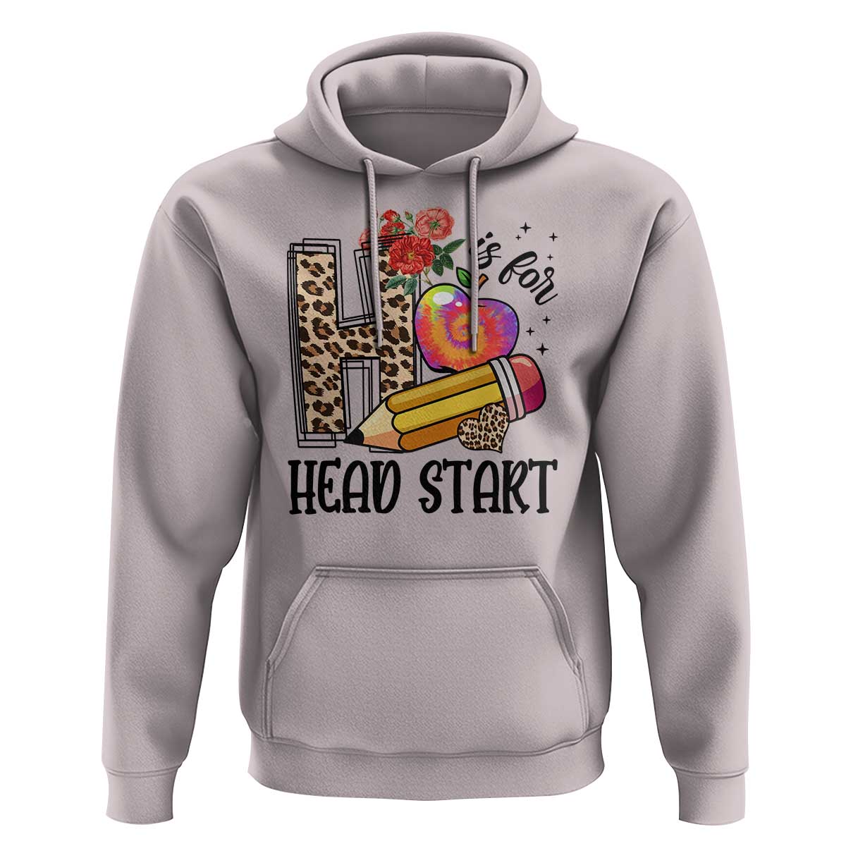 Back To School Hoodie H Is For Head Start Pencil Apple Flower - Wonder Print Shop