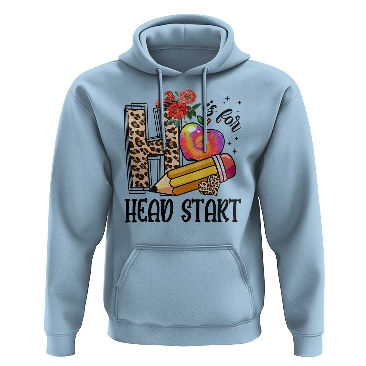 Back To School Hoodie H Is For Head Start Pencil Apple Flower - Wonder Print Shop
