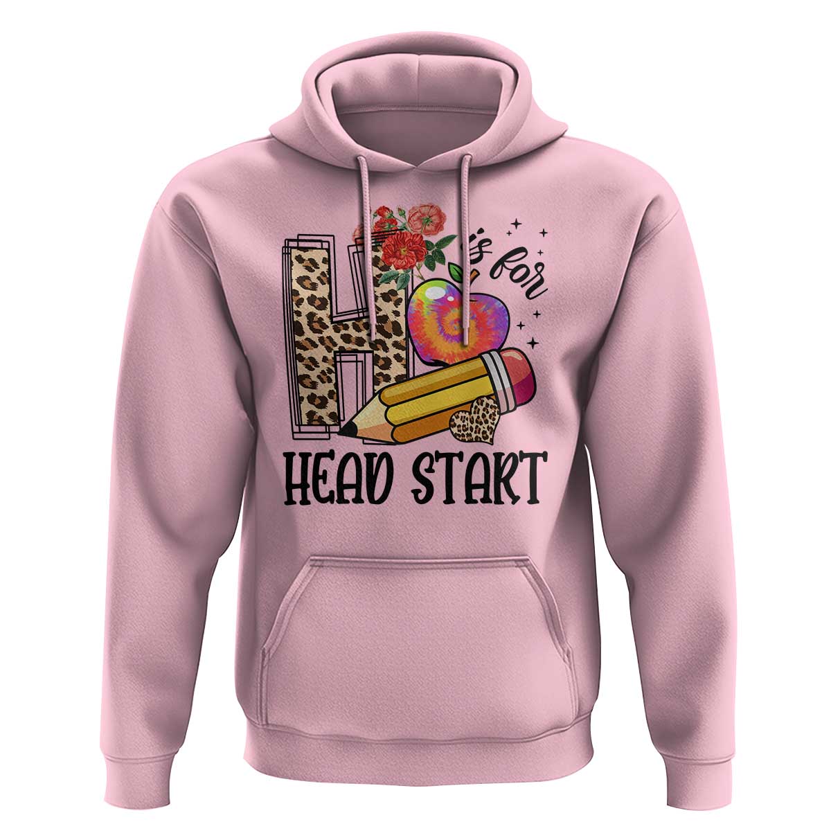 Back To School Hoodie H Is For Head Start Pencil Apple Flower - Wonder Print Shop