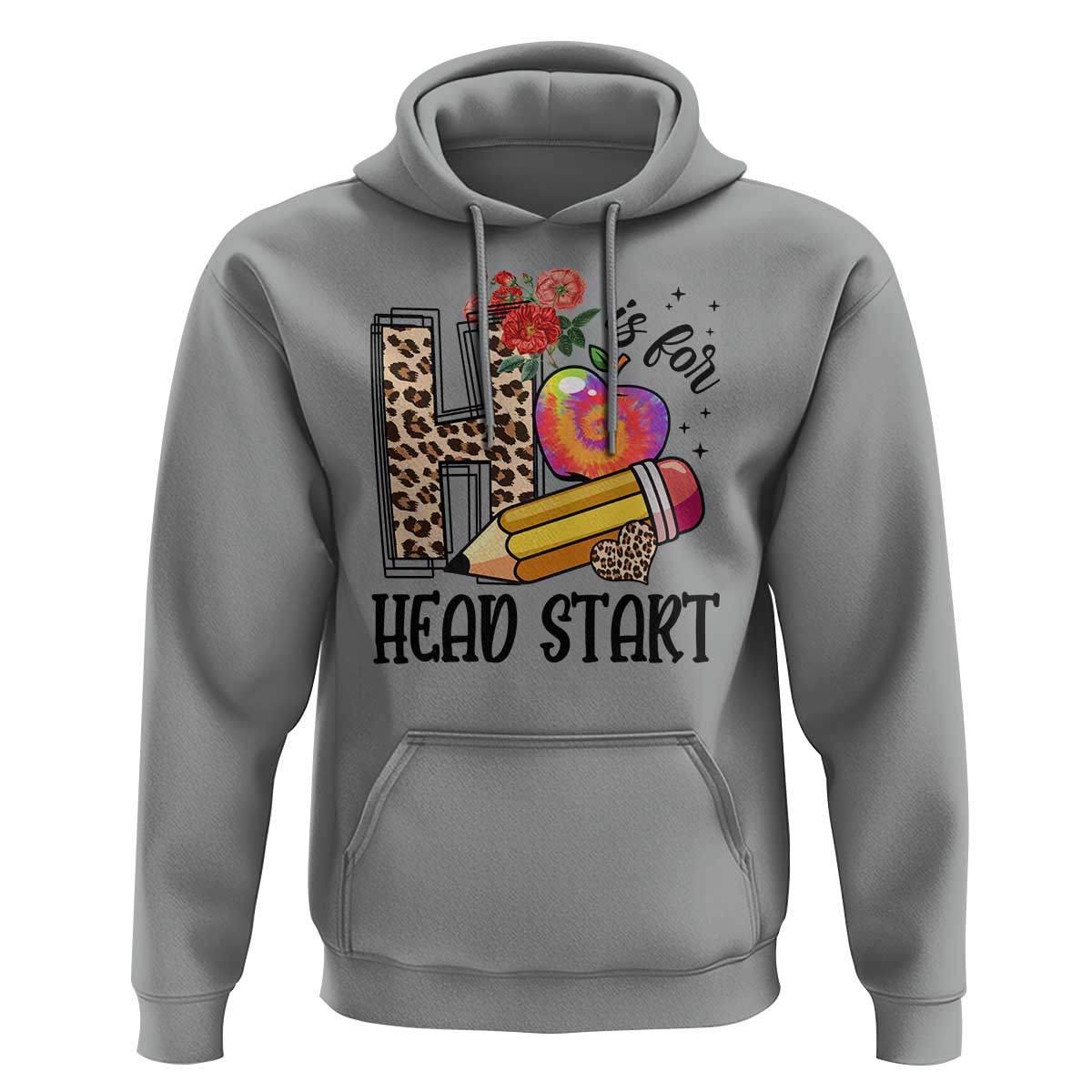 Back To School Hoodie H Is For Head Start Pencil Apple Flower - Wonder Print Shop