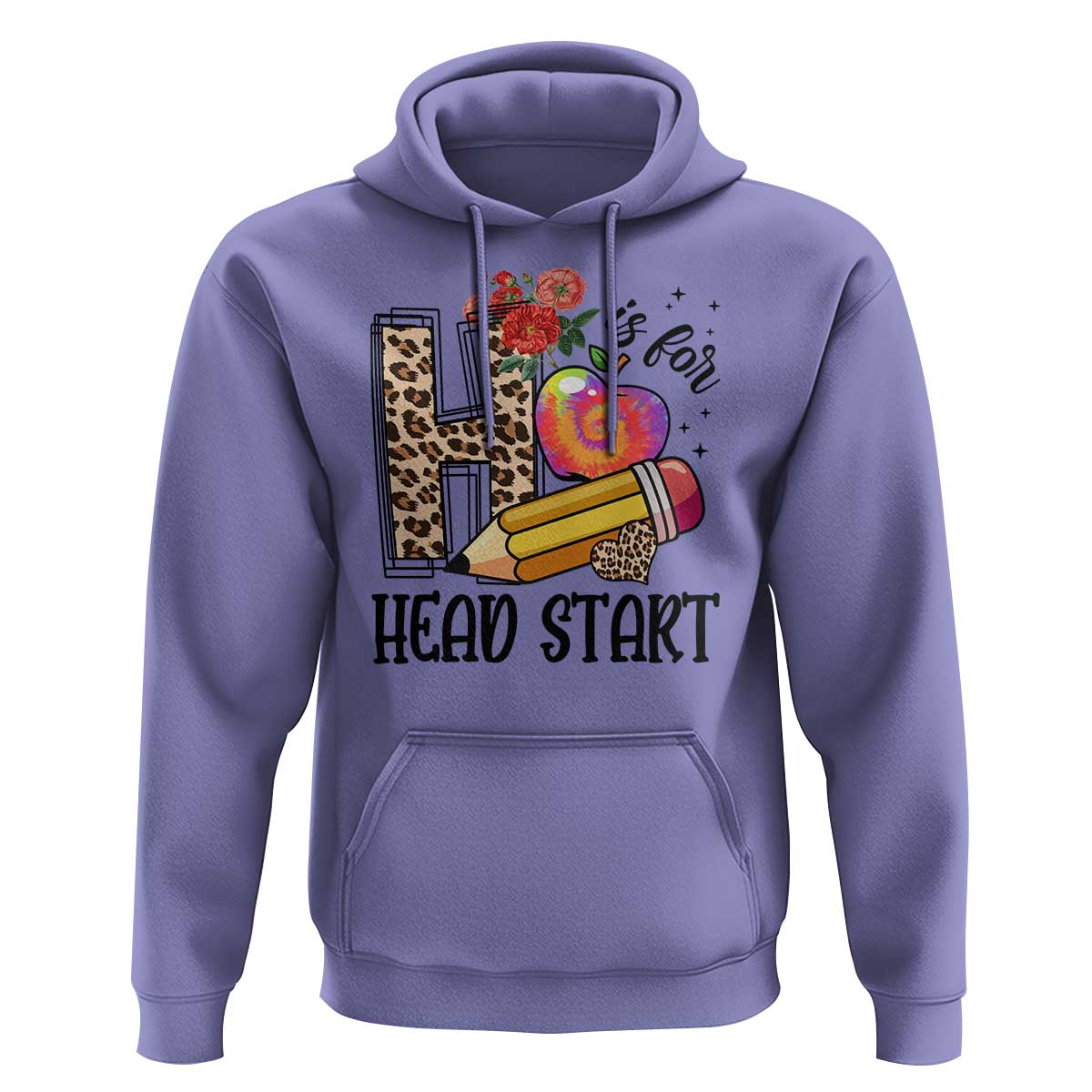 Back To School Hoodie H Is For Head Start Pencil Apple Flower - Wonder Print Shop