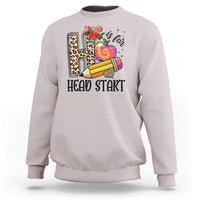 Back To School Sweatshirt H Is For Head Start Pencil Apple Flower - Wonder Print Shop