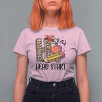 Back To School T Shirt For Women H Is For Head Start Pencil Apple Flower - Wonder Print Shop