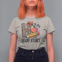 Back To School T Shirt For Women H Is For Head Start Pencil Apple Flower - Wonder Print Shop