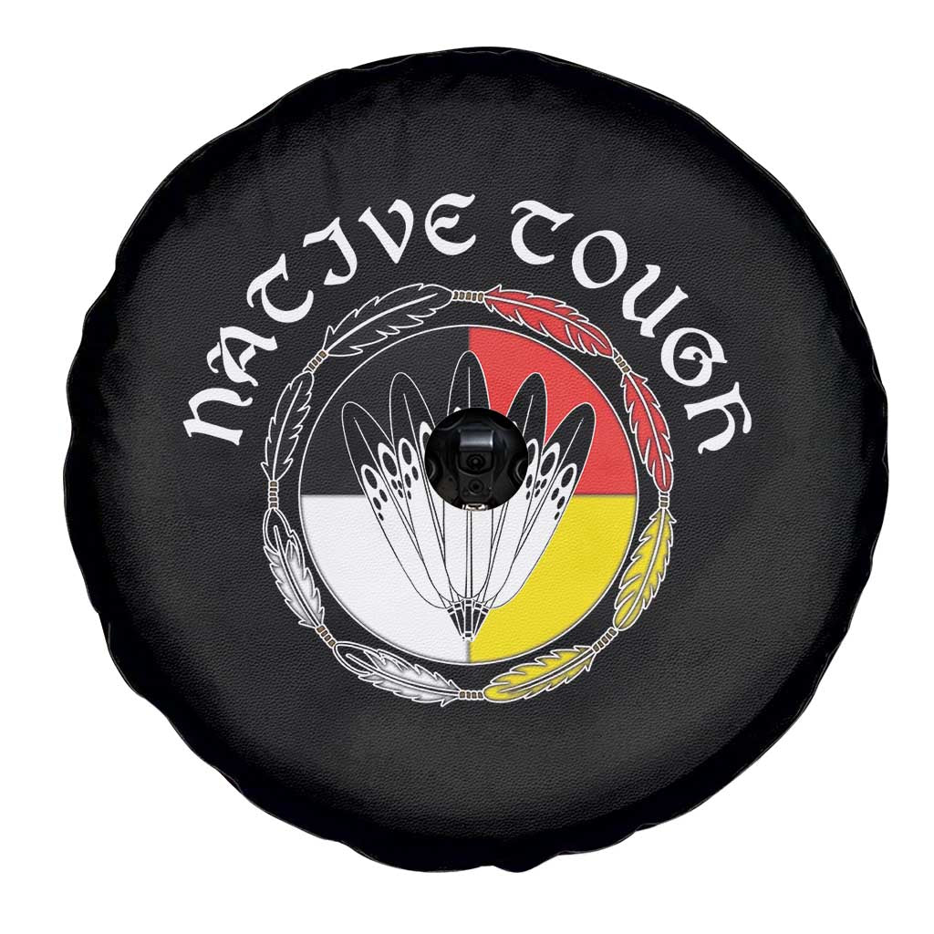 Native Tough Spare Tire Cover Indian American Medicine Wheel Feathers - Wonder Print Shop