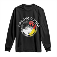 Native Tough Long Sleeve Shirt Indian American Medicine Wheel Feathers - Wonder Print Shop