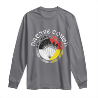 Native Tough Long Sleeve Shirt Indian American Medicine Wheel Feathers - Wonder Print Shop