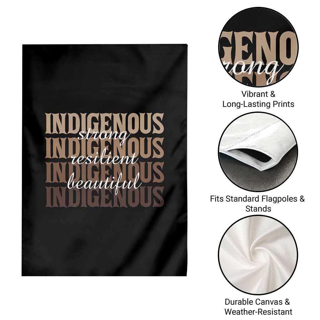 Proud Native American Indigenous Strong Resilient Beautiful Garden Flag - Wonder Print Shop