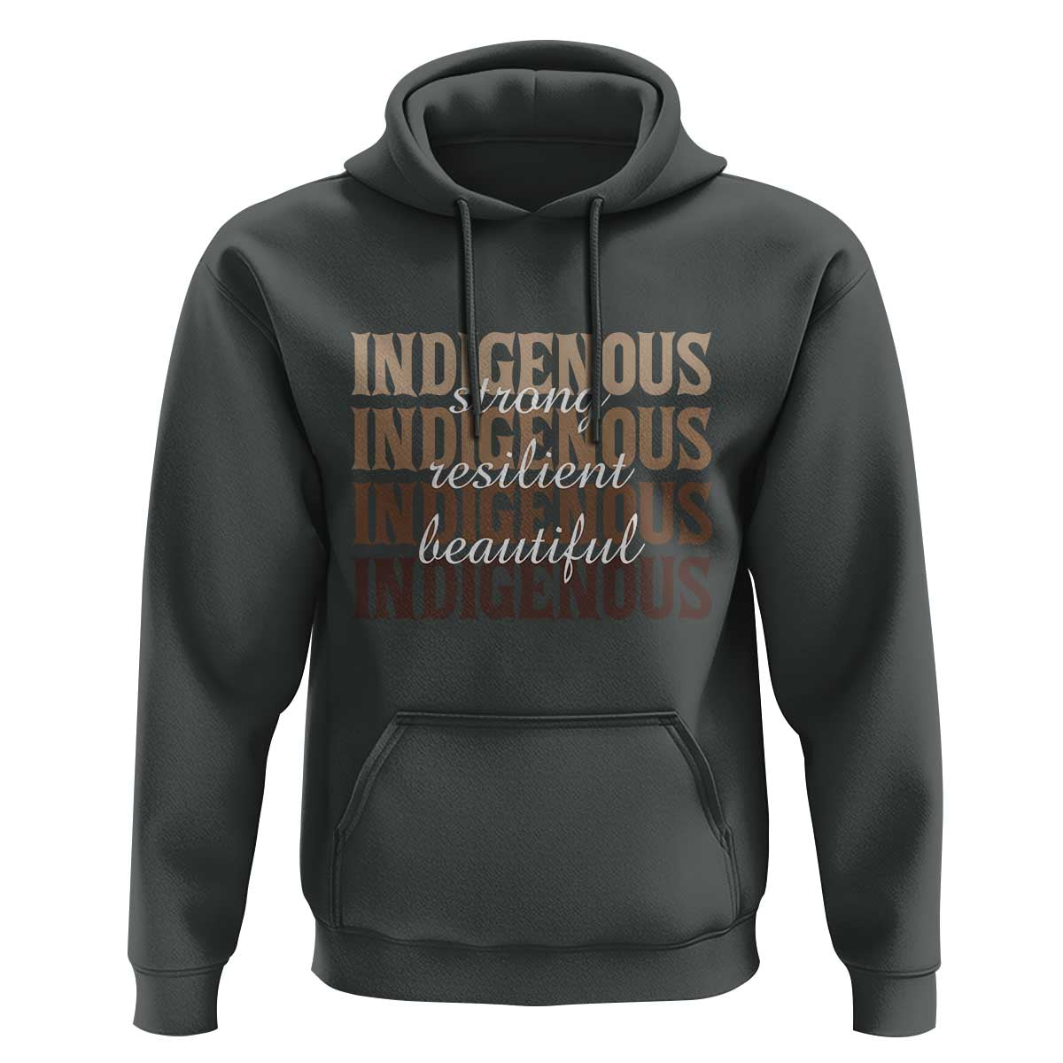 Proud Native American Indigenous Strong Resilient Beautiful Hoodie - Wonder Print Shop