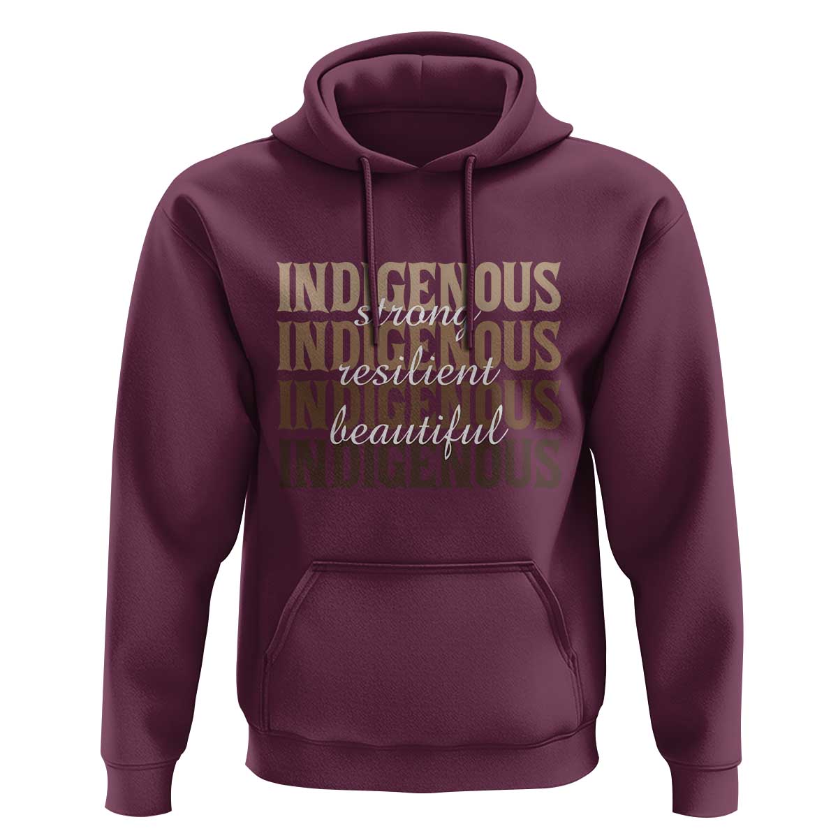 Proud Native American Indigenous Strong Resilient Beautiful Hoodie - Wonder Print Shop