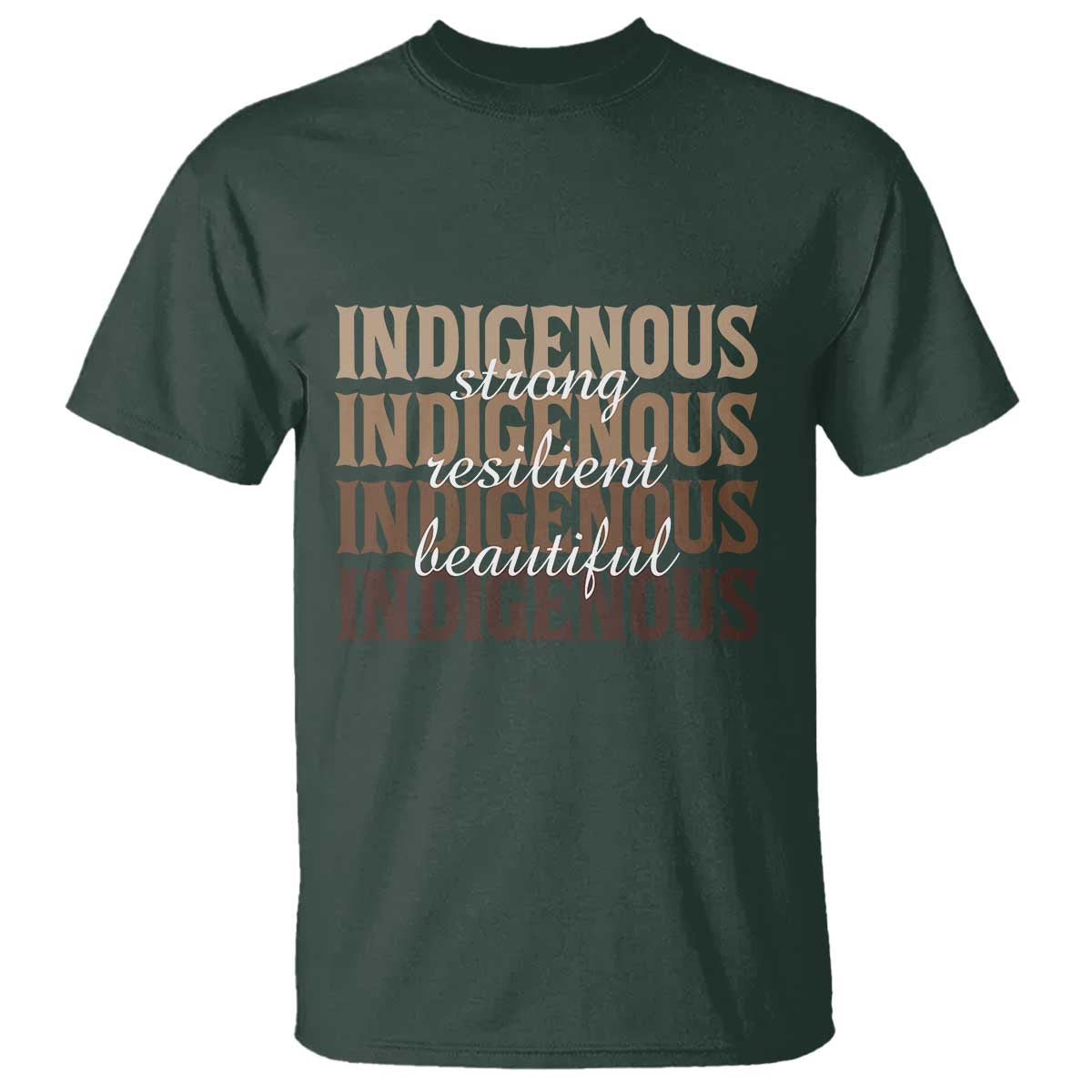 Proud Native American Indigenous Strong Resilient Beautiful T Shirt - Wonder Print Shop