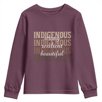Proud Native American Indigenous Strong Resilient Beautiful Youth Sweatshirt - Wonder Print Shop