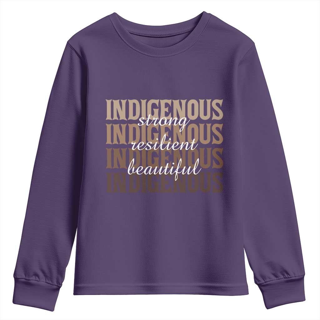 Proud Native American Indigenous Strong Resilient Beautiful Youth Sweatshirt - Wonder Print Shop