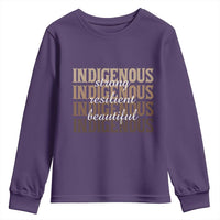 Proud Native American Indigenous Strong Resilient Beautiful Youth Sweatshirt - Wonder Print Shop