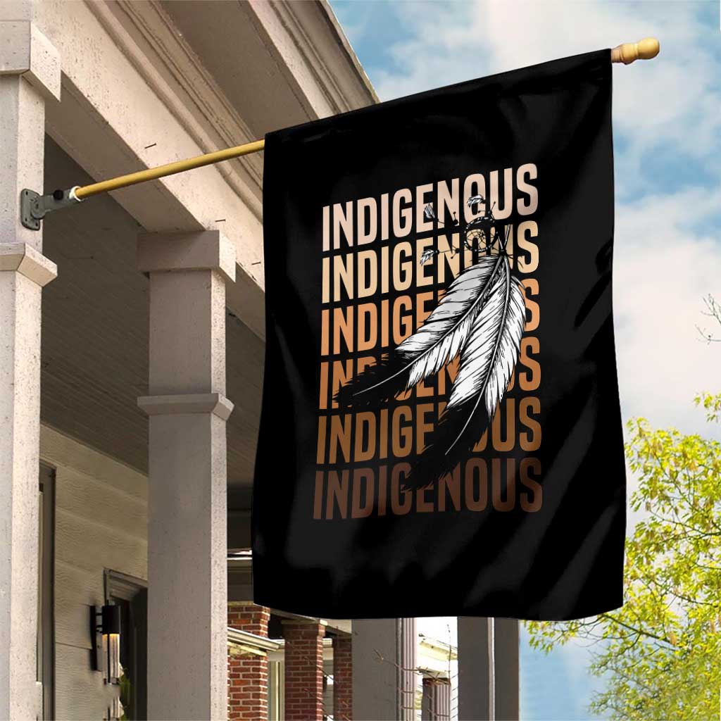 Indigenous Pride Garden Flag Native American Heritage Feathers Dreamcatcher - Wonder Print Shop