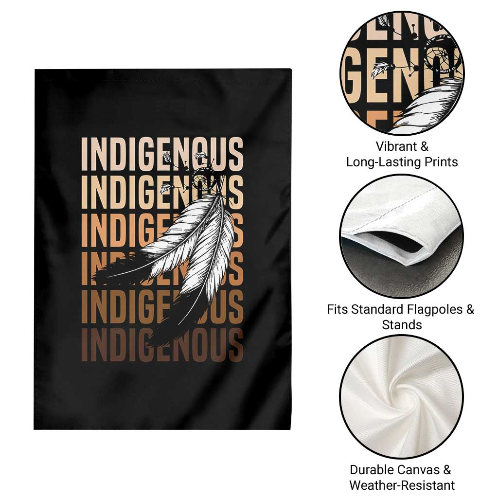 Indigenous Pride Garden Flag Native American Heritage Feathers Dreamcatcher - Wonder Print Shop