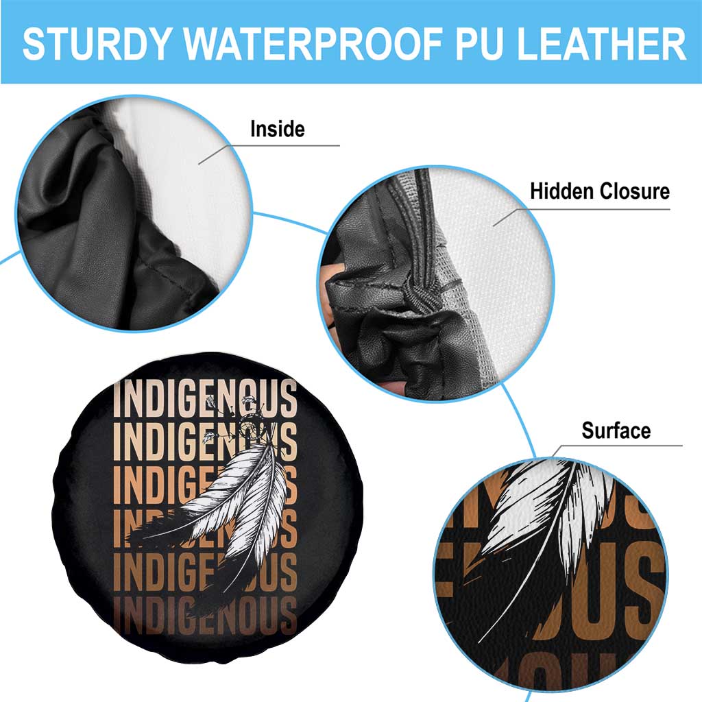 Indigenous Pride Spare Tire Cover Native American Heritage Feathers Dreamcatcher - Wonder Print Shop