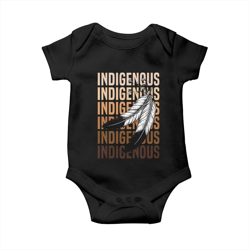 Indigenous Pride Baby Onesie Native American Heritage Feathers Dreamcatcher - Wonder Print Shop