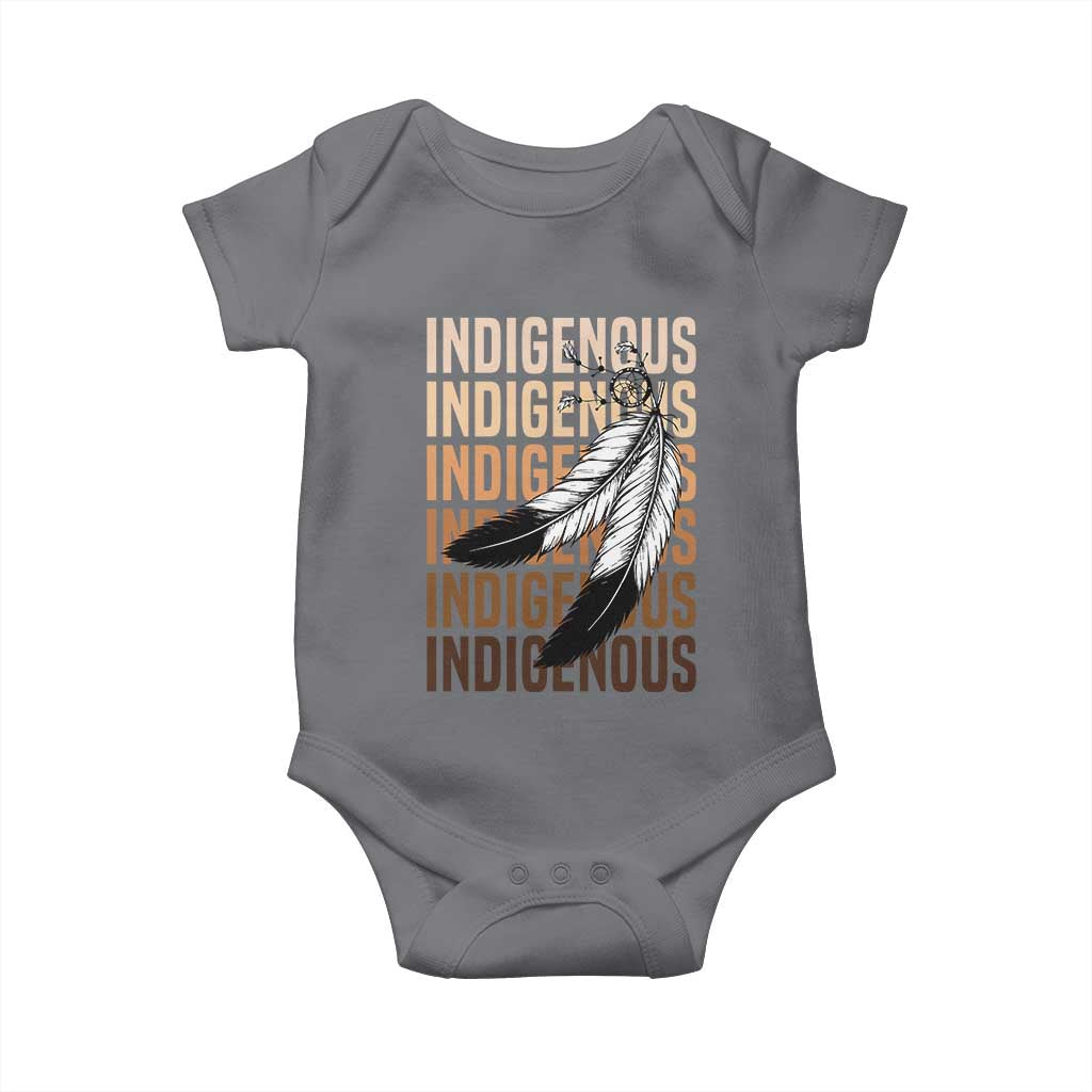 Indigenous Pride Baby Onesie Native American Heritage Feathers Dreamcatcher - Wonder Print Shop