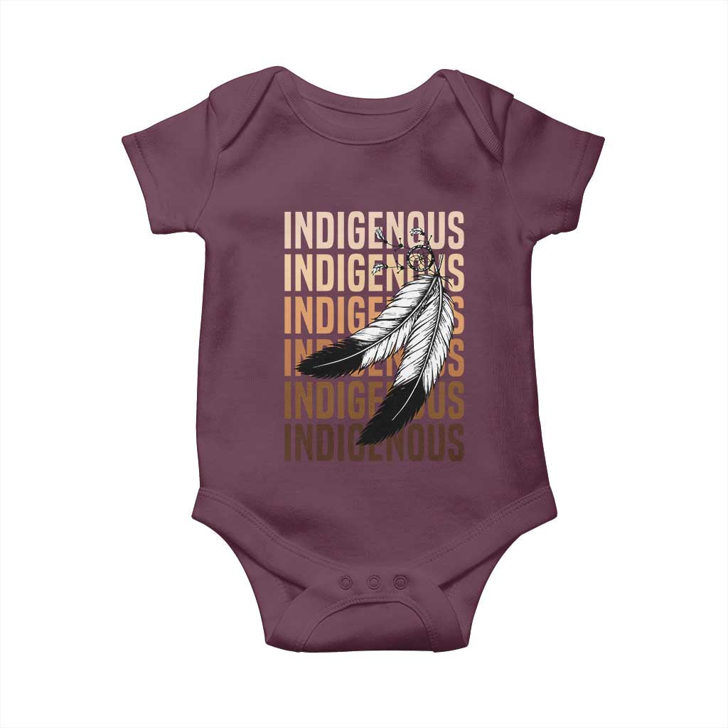 Indigenous Pride Baby Onesie Native American Heritage Feathers Dreamcatcher - Wonder Print Shop