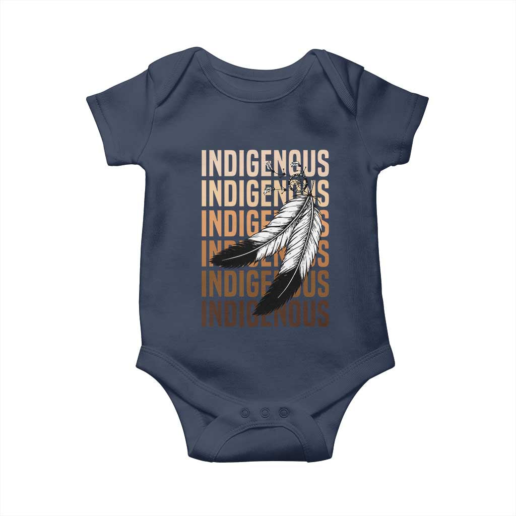 Indigenous Pride Baby Onesie Native American Heritage Feathers Dreamcatcher - Wonder Print Shop