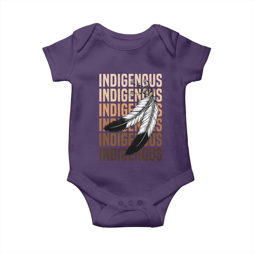 Indigenous Pride Baby Onesie Native American Heritage Feathers Dreamcatcher - Wonder Print Shop