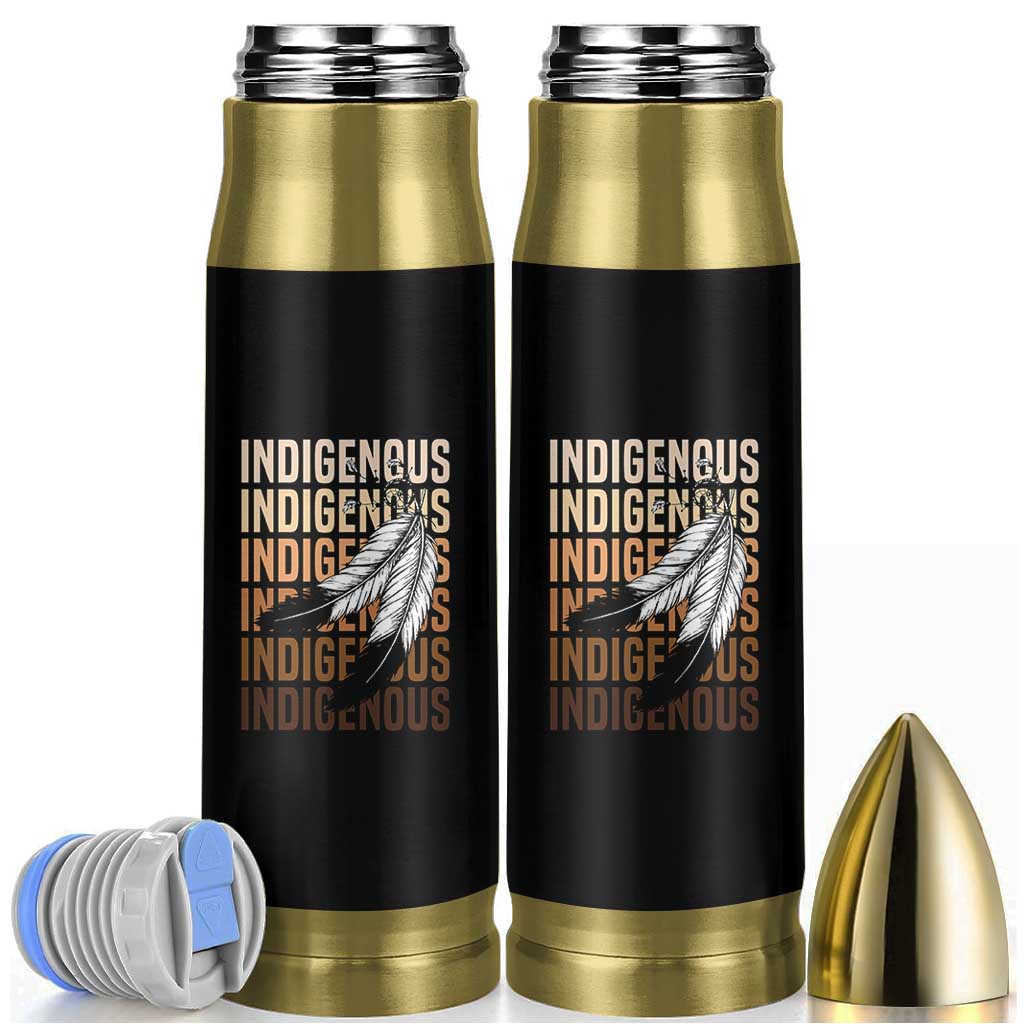 Indigenous Pride Bullet Tumbler Native American Heritage Feathers Dreamcatcher - Wonder Print Shop