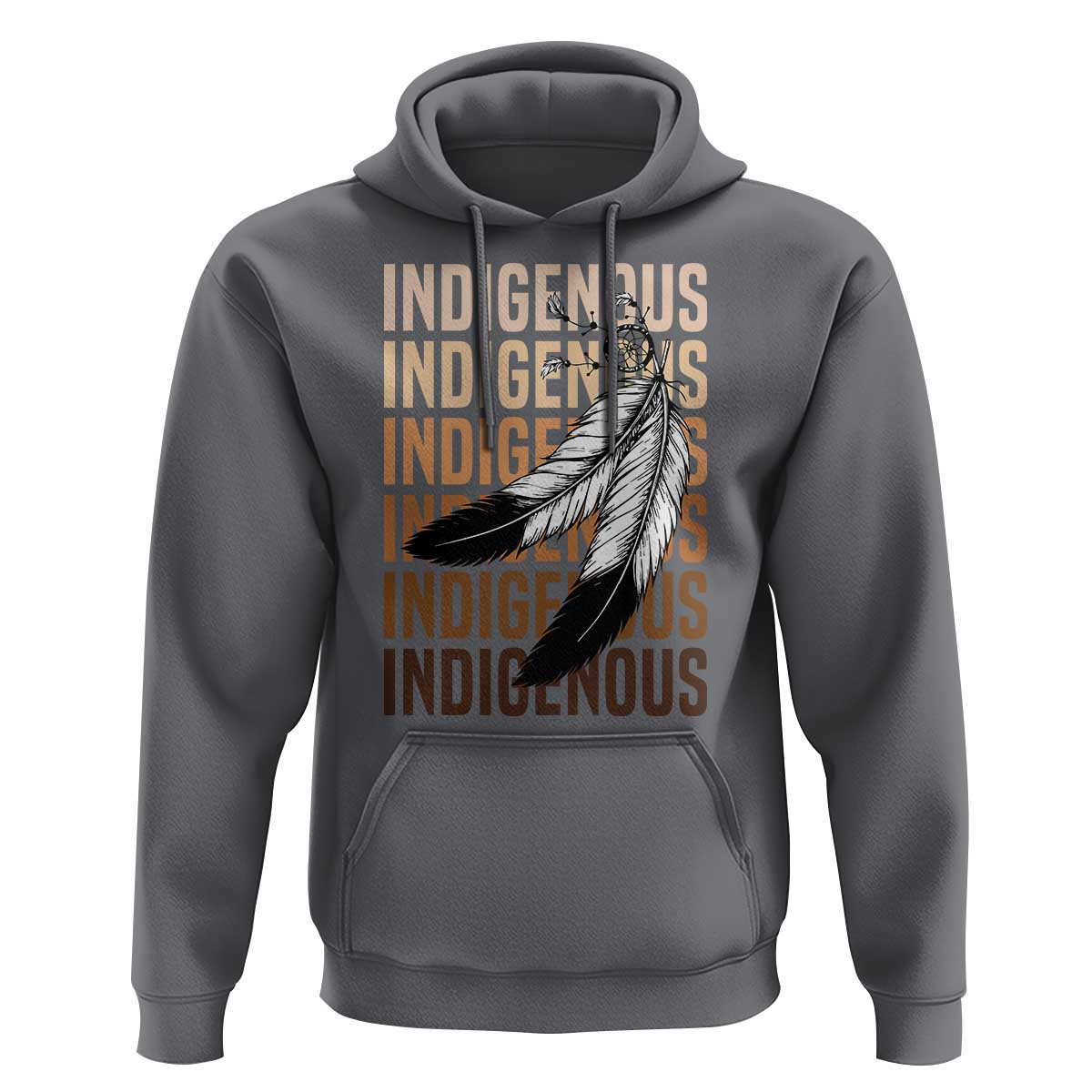 Indigenous Pride Hoodie Native American Heritage Feathers Dreamcatcher - Wonder Print Shop