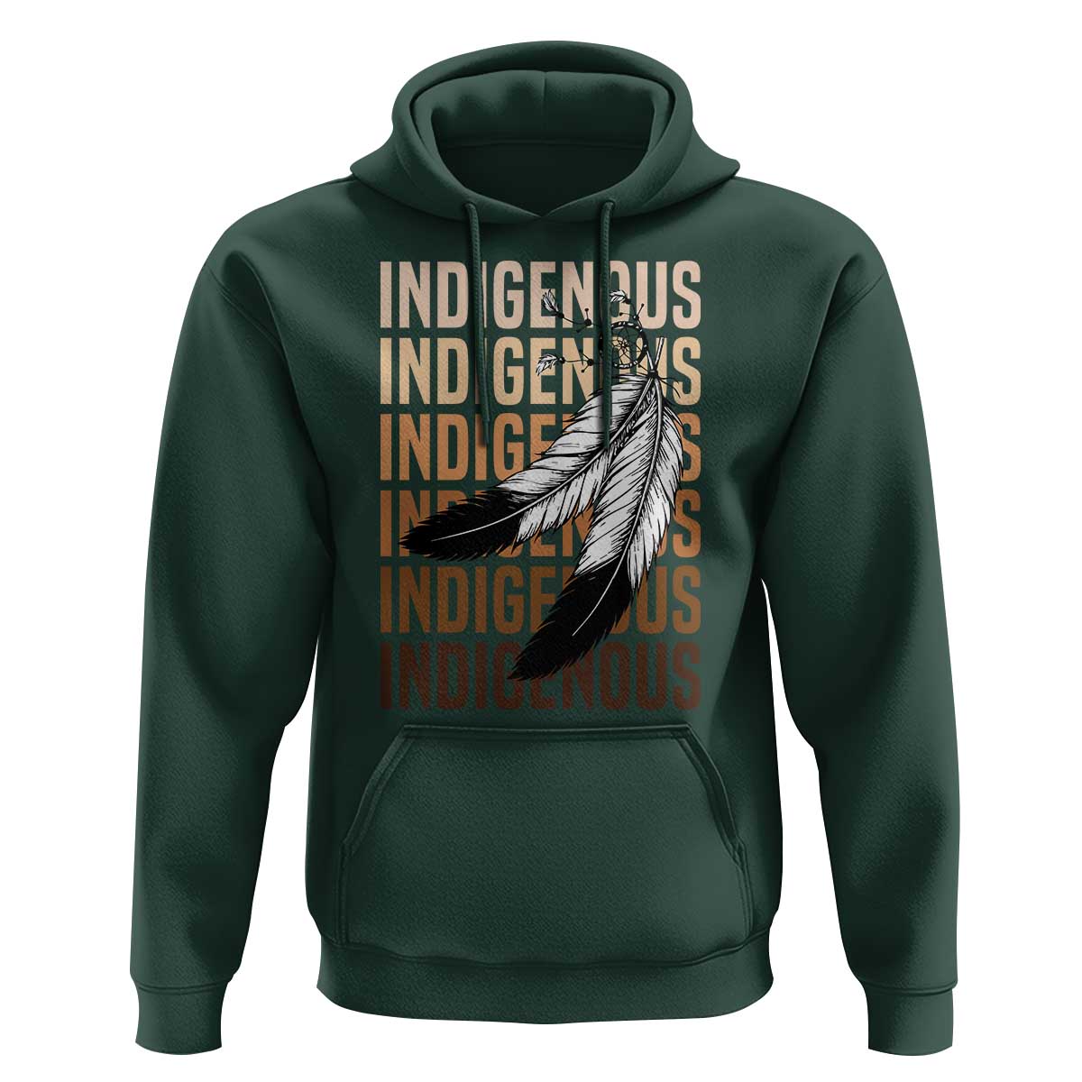 Indigenous Pride Hoodie Native American Heritage Feathers Dreamcatcher - Wonder Print Shop