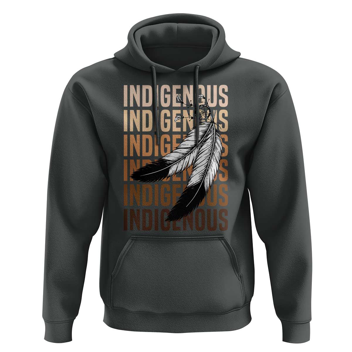 Indigenous Pride Hoodie Native American Heritage Feathers Dreamcatcher - Wonder Print Shop