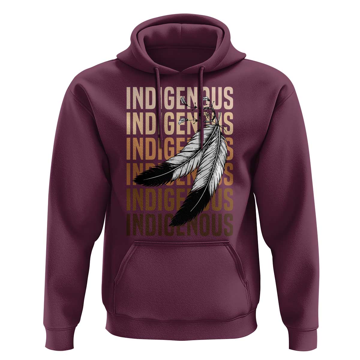 Indigenous Pride Hoodie Native American Heritage Feathers Dreamcatcher - Wonder Print Shop