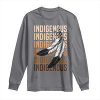 Indigenous Pride Long Sleeve Shirt Native American Heritage Feathers Dreamcatcher - Wonder Print Shop