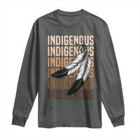 Indigenous Pride Long Sleeve Shirt Native American Heritage Feathers Dreamcatcher - Wonder Print Shop