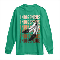 Indigenous Pride Long Sleeve Shirt Native American Heritage Feathers Dreamcatcher - Wonder Print Shop