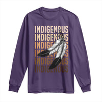 Indigenous Pride Long Sleeve Shirt Native American Heritage Feathers Dreamcatcher - Wonder Print Shop