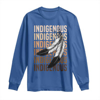Indigenous Pride Long Sleeve Shirt Native American Heritage Feathers Dreamcatcher - Wonder Print Shop