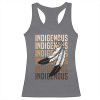 Indigenous Pride Racerback Tank Top Native American Heritage Feathers Dreamcatcher - Wonder Print Shop