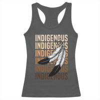 Indigenous Pride Racerback Tank Top Native American Heritage Feathers Dreamcatcher - Wonder Print Shop