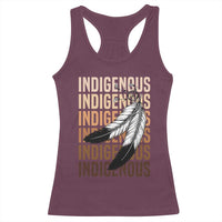 Indigenous Pride Racerback Tank Top Native American Heritage Feathers Dreamcatcher - Wonder Print Shop