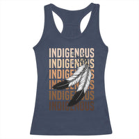 Indigenous Pride Racerback Tank Top Native American Heritage Feathers Dreamcatcher - Wonder Print Shop