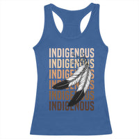 Indigenous Pride Racerback Tank Top Native American Heritage Feathers Dreamcatcher - Wonder Print Shop