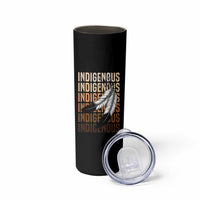 Indigenous Pride Skinny Tumbler Native American Heritage Feathers Dreamcatcher - Wonder Print Shop