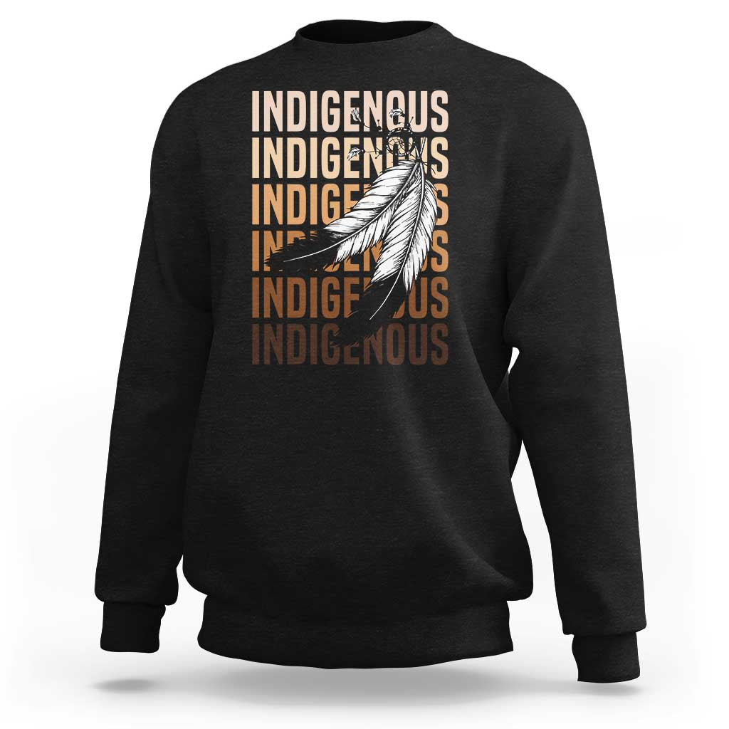 Indigenous Pride Sweatshirt Native American Heritage Feathers Dreamcatcher - Wonder Print Shop