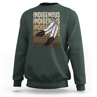Indigenous Pride Sweatshirt Native American Heritage Feathers Dreamcatcher - Wonder Print Shop